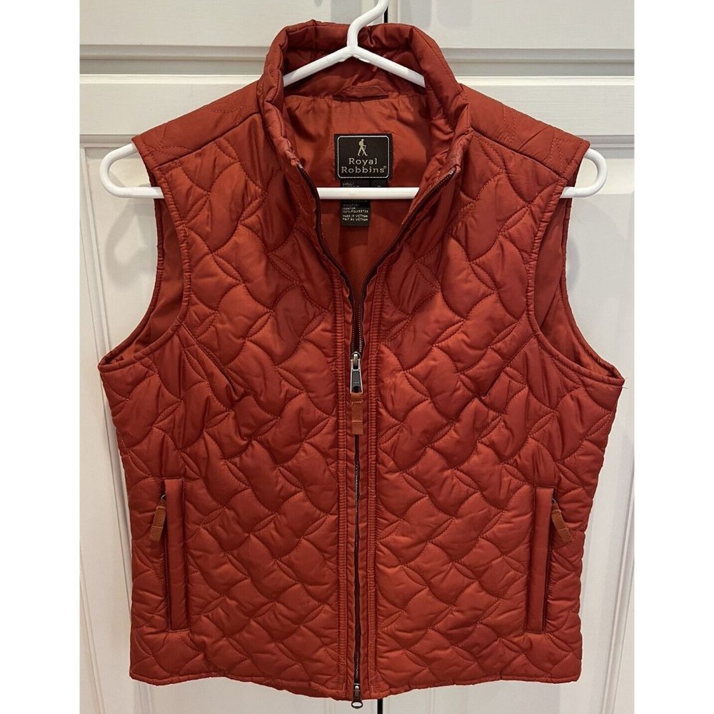 Royal Robbins Quilted Vest Zip Front Packable Puffer Travel Pockets Women’s S